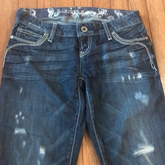 💎 Guess jeans with white stitching size 26 - Picture 2 of 5